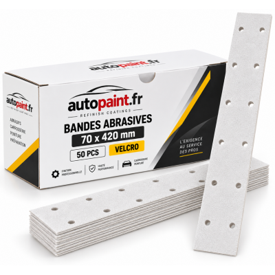 Bande coupe abrasif velcro 70x420mm