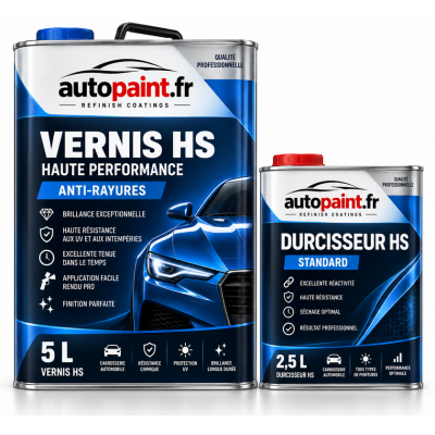 Pack vernis carrosserie brillant HS anti-rayures 7.5L