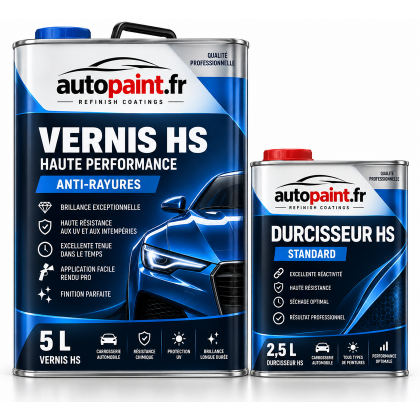 Pack vernis carrosserie brillant HS anti-rayures 7.5L