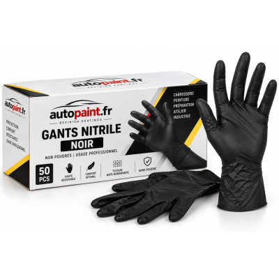 Gants nitrile noir boite de 100 pieces