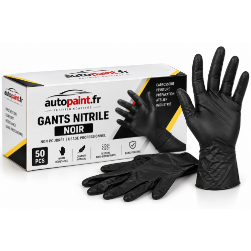 Gants nitrile noir boite de 100 pieces