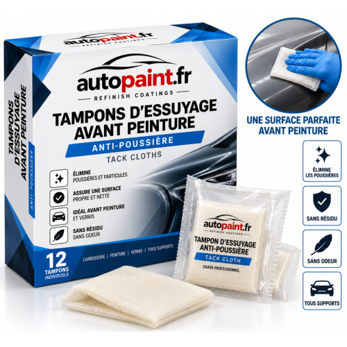 Tampons d’Essuyage Anti-Poussière Avant Peinture – Boîte de 12 Tampons d’Essuyage Anti-Poussière Avant Peinture – Boîte de 12